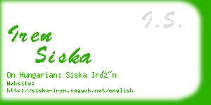 iren siska business card